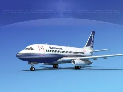 Boeing 737-100 Britannia 3D model