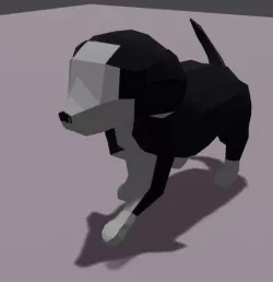 Border Collie Poly Art Low-poly  3D model