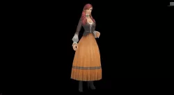 Boss and middle-aged women Low-poly  3D model