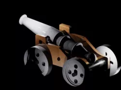 cannon 3D model