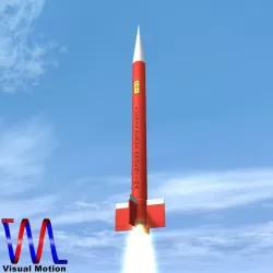 Canopus II Rocket Low-poly  3D model