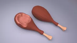 Cartoon Chicken Leg Low-poly  3D model