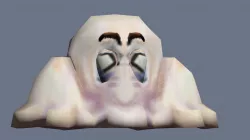 Cartoon Cloud Guy Low-poly  3D model