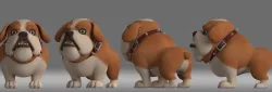 cartoon dog animal  role 3D model
