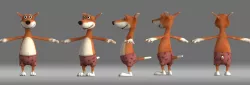 cartoon dog animation role 3D model