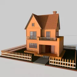 Cartoon House 3D model