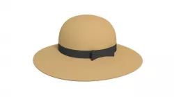 Cartoon Woman Hat 3D model