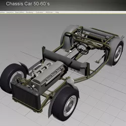 Chassis Car 50-60s 3D model