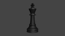 CHES-001 Chess King Black 3D model