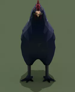 chicken  Low-poly  3D model