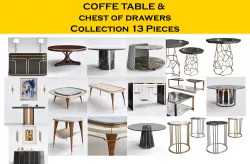 COFFE TABLE   chest of drawers Collection 13 Pieces 3d model 3D model