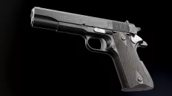 Colt 1911 Black and Chrome - Model and Textures Low-poly  3D model