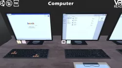 Computer Set Low-poly  3D model