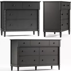 Crate and Barrel Jenny Lind Dressers 3D model