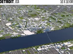 Detroit 3D model