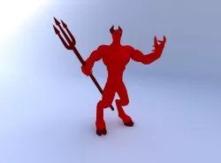 Devil w Pitch Fork 3D model