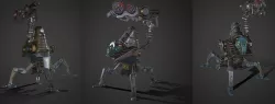 Diesmech dieselpunk mecha Low-poly  3D model