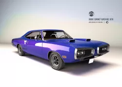 Dodge coronet superbee 1970 Low-poly  3D model