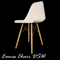Eames Chair DSW 3D model Low-poly  3D model