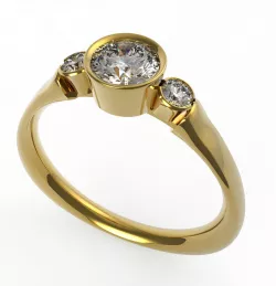Engagement ring contemporary model 3D model