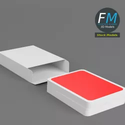 Fake playing cards stack 3D model