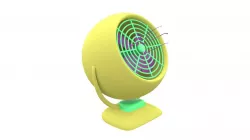 Fan with paper strips Low-poly  3D model
