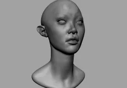 Female Creature Head v2 3D model