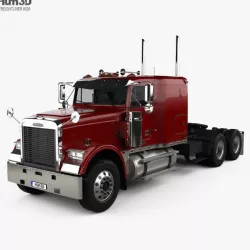 Freightliner FLD 120 Classic Sleeper CF Top Tractor Truck 2005 3D model