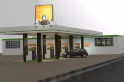 Gas station 3D model