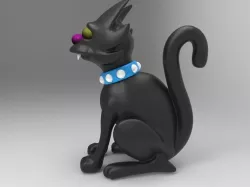 gato bola de nieve 3D model