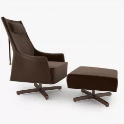 Giorgetti Mobius Swivel Wing Chair 3D model