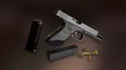 Glock 17 Low-poly  3D model