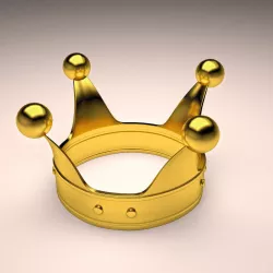 Gold crown 3D model