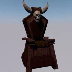 Gothic Fantasy Throne 3D model