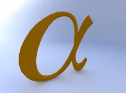 Greek Letter, Alpha 3D model