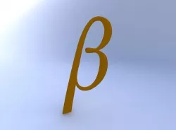 Greek Letter, Beta 3D model