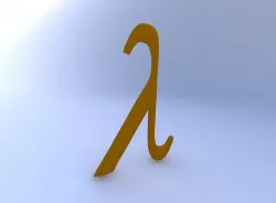 Greek Letter, Lambda 3D model