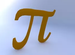 Greek Letter, Pi 3D model