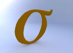Greek Letter, Sigma 3D model