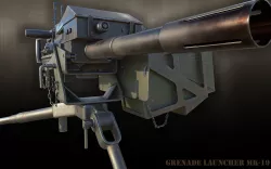 Grenade Launcher MK-19 Low-poly  3D model