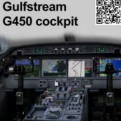 Gulfstream G450 virtual cockpit Low-poly  3D model