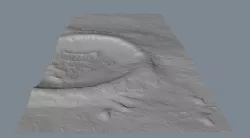 Gullied Crater in Kaiser Crater Dune Field 3D model