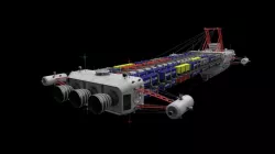 Heavy SciFi Cargo Freighter 3D model