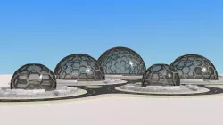Hexagon dome park 3D model