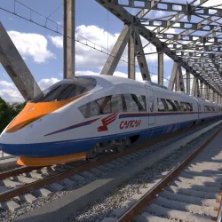 Hi-speed Electric Train Sapsan Siemens Velaro RUS  3D model