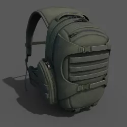 Human Backpack military Scifi  Low-poly  3D model