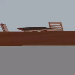 Applaro folding dining table and chairs 3D model