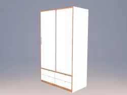 Ikea TRYSIL wardrobe Low-poly  3D model