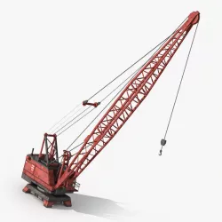 Indusctrial Crane Low-poly  3D model