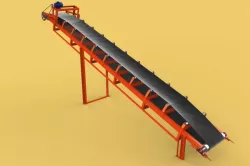 INDUSTRIAL BELT CONVEYOR 3D model